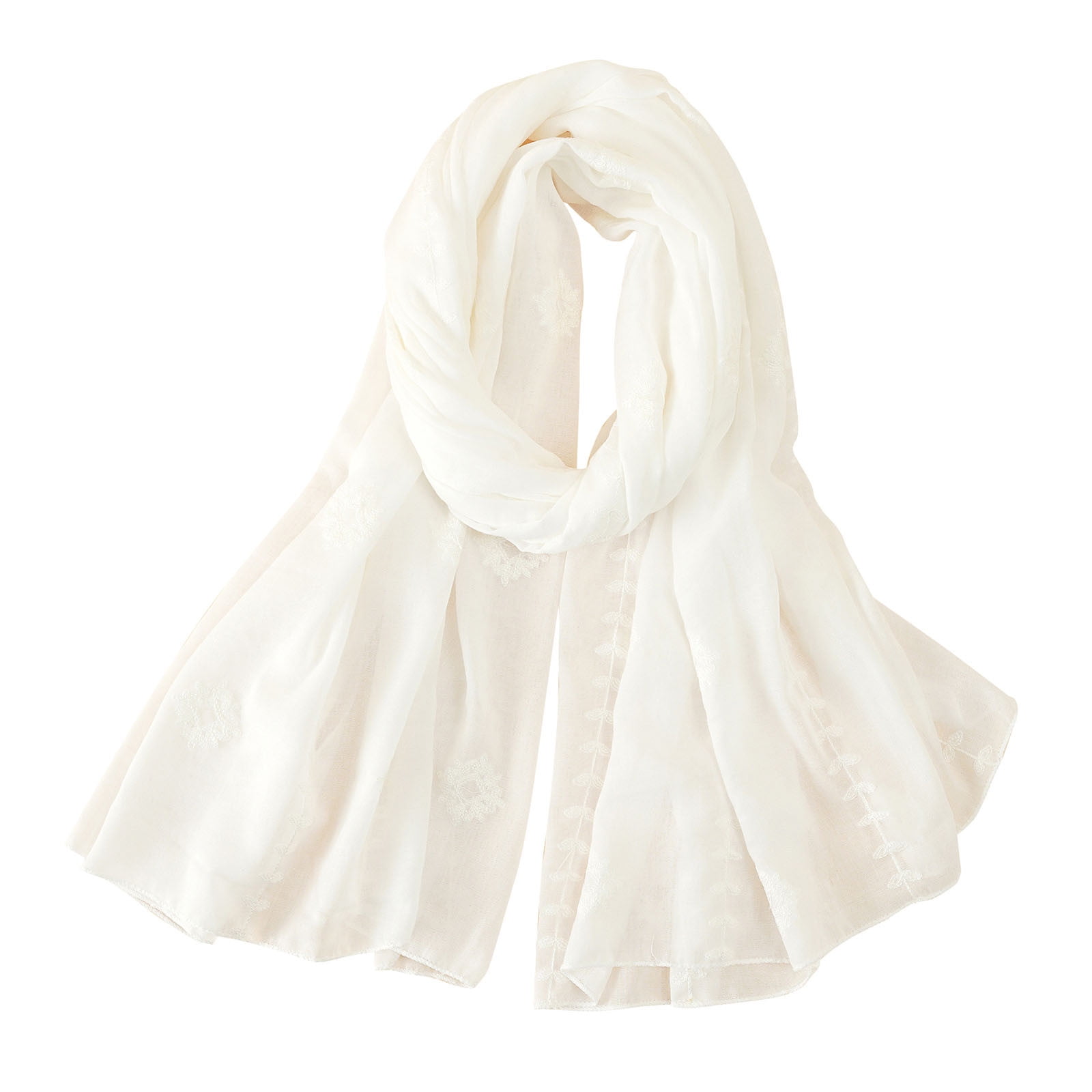 Linen Embroidered Plain Cotton Scarf And Women Fashion Long Thin Scarf Scarf Outfit Scarf Chiffon Hair Scarf for Women Cute Women Winter Hats Summer