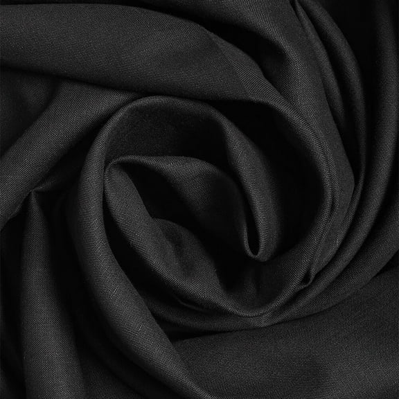 Yorkshire 6.7 oz Natural 100% Hypoallergenic Flax 58" Linen Fabric By The Yard - Breathable, Slubbed Texture, for Clothing, Decor, & More (Black)