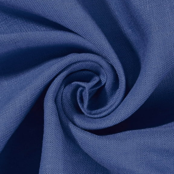 Yorkshire 6.7 oz Natural 100% Hypoallergenic Flax 58" Linen Fabric By The Yard - Breathable, Slubbed Texture, for Clothing, Decor, & More (Royal Blue)
