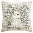 thumbnail image 1 of Linen Fabric Decorative Pillow Covers, Spring Easter Themed, 45x45 cm, Ideal for Living Room, Bedroom, Patio Furniture, 1 of 9