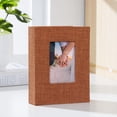 thumbnail image 1 of Linen Fabric Photo Album with Front Window, 36-Page 6-Inch Picture Book Holds 72 Photos, Hard Cover Memory Book for Family, Travel, Baby, Wedding & Gift, 1 of 5