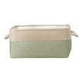 thumbnail image 1 of Linen Fabric Storage Basket Dualss Color Natural Material Organizer with Handles for Home Closet and Organization Aestivo | D | AESTIVO, 1 of 7
