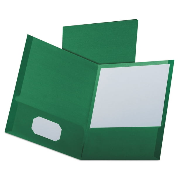 Linen Finish Twin Pocket Folders, 100-Sheet Capacity, 11 x 8.5, Hunter Green, 25/Box Linen Finish Twin Pocket Folders, 100-Sheet Capacity, 11 x 8.5, Hunter Green, 25/Box