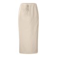 thumbnail image 1 of Linen Flared Maxi Skirt With Back Slit Elastic Waist Drawstring Long Flowy Ankle Length Skirt under Skirt Fluff Lingerie Skirt plus Size Denim Skirt Skirts with Leggings Long Denim Skirt Latex Mini, 1 of 9