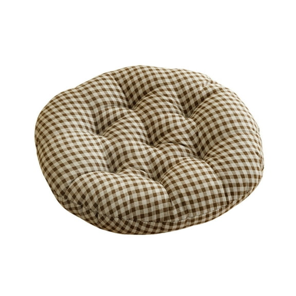 Linen Floor Cushion Round Tatami Mat Pad 16x16x1in Breathable Bedroom Decor Foldable Meditation Pillow Natural Fiber