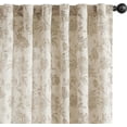 thumbnail image 1 of Linen Floral Curtains for Living Room with Printed Flower Light Filtering French Country Back Tab Rod Pocket Window Curtain Set Farmhouse Drapes 2 Panels Taupe, 1 of 3