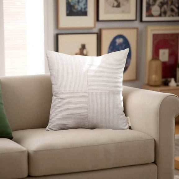 Linen Groove (Woven) Cushion Cover (4 pcs set 18"x18")