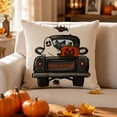 thumbnail image 1 of Linen Halloween Throw Pillow Cover 18x18 Inch, Invisible Zipper Festive Decor for Sofa Couch, 1 of 6