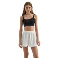 thumbnail image 1 of Linen High Waist Elastic Waist Shorts, 1 of 6