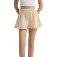 thumbnail image 1 of Linen High Waist Elastic Waist Shorts, 1 of 6