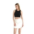thumbnail image 1 of Linen High Waist Mini Skirt with a Button detail, 1 of 5