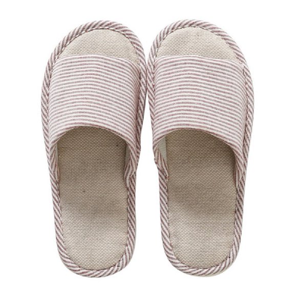 Linen Indoor Home Slippers For Men And Women Home Garden Household Commodities Slippers