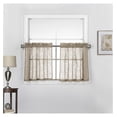 thumbnail image 1 of Linen Kitchen Curtains 24 Inch Length Textured Curtain Tiers Rod Pocket Small Curtains for Kitchen/Bathroom (27'' W x 24'' L, Taupe), 1 of 4