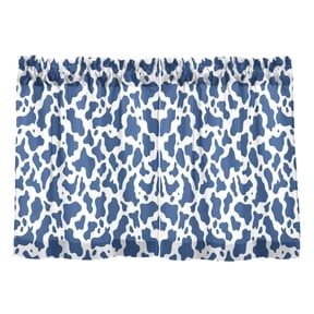 Linen Kitchen Curtains Blue and White Vector Pattern Tier Curtains Tier Kitchen Living Room Bedroom Balcony 2 Panels 27x24 Inch
