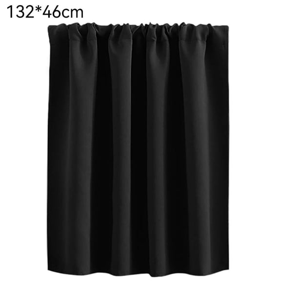 Linen Kitchen Curtains,Cafe Curtains Tier 18 Inch Length,Short Blackout Kitchen Curtain Over Sink, Half Window Drapes for Bedroom Bathroom Basement (Gray)