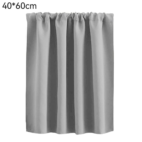Linen Kitchen Curtains,Cafe Curtains Tier 24 Inch Length,Short Blackout Kitchen Curtain Over Sink, Half Window Drapes for Bedroom Bathroom Basement (Gray)
