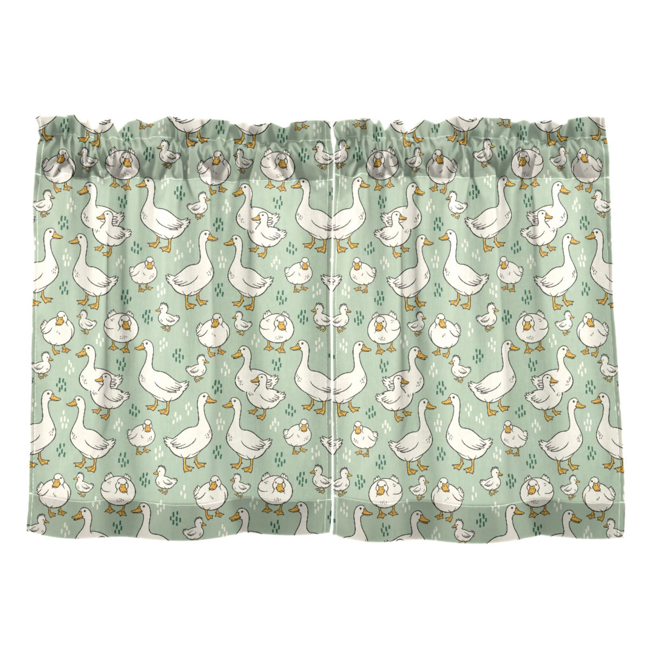 Linen Kitchen Curtains Cute Goose Tier Curtains Tier Kitchen Living Room Bedroom Balcony 2 Panels 27x36 Inch