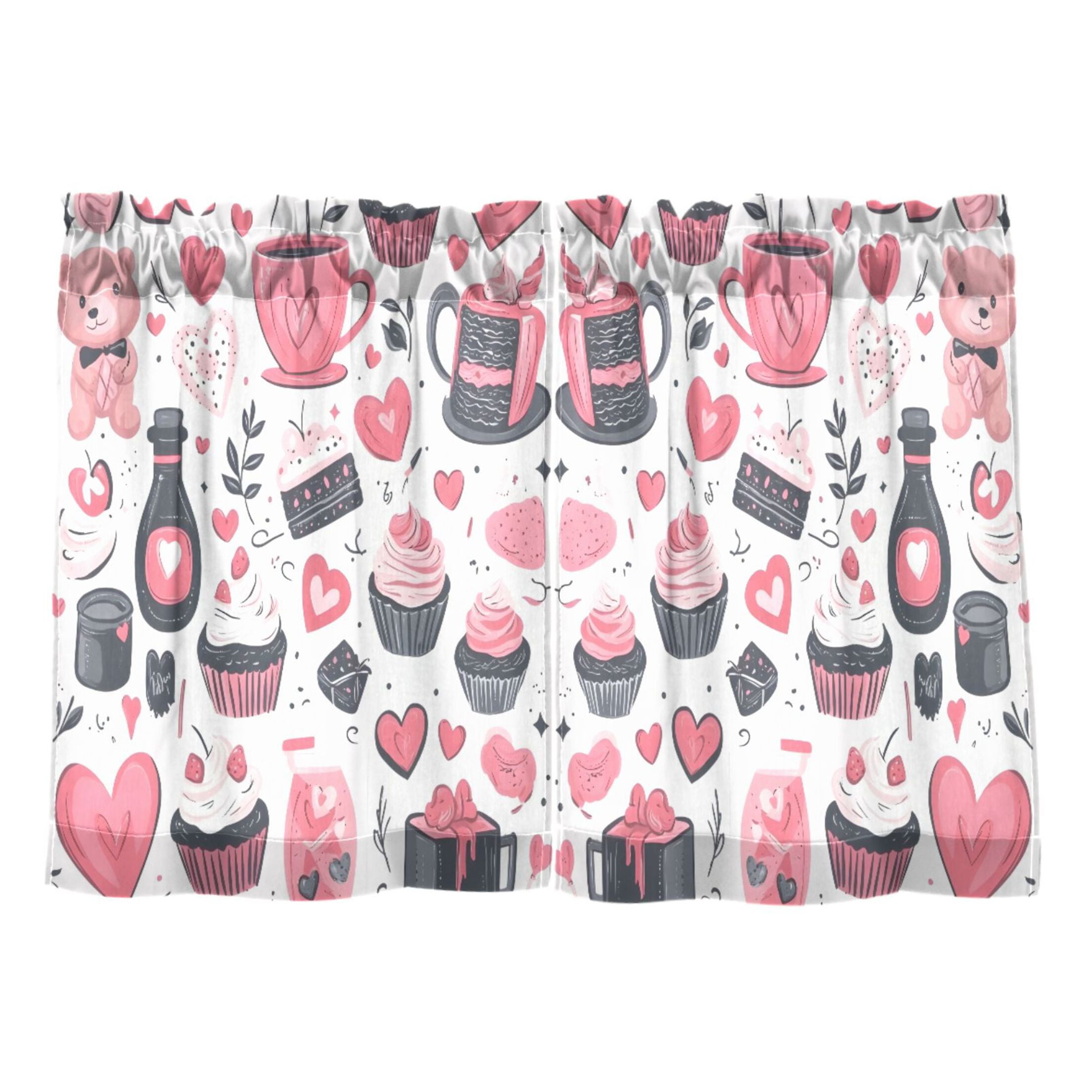 Linen Kitchen Curtains Pink Style Pink Tier Curtains Tier Kitchen Living Room Bedroom Balcony 2 Panels 27x36 Inch