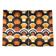 Linen Kitchen Curtains Wave Half Circles Tier Curtains Tier Kitchen Living Room Bedroom Balcony 2 Panels 27x24 Inch