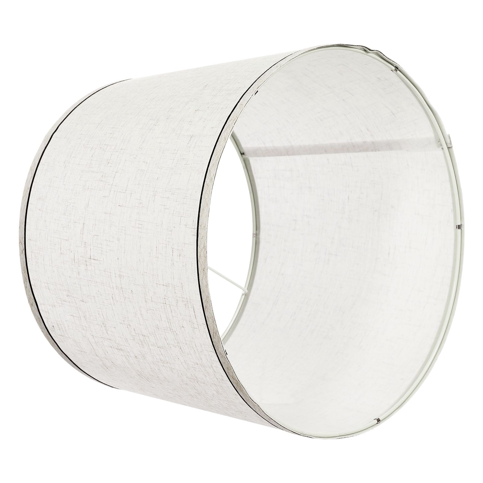 Linen Lampshade 11x13x10 Inch, Q235A Steel Metal Frame, Natural Linen with PVC Diffuser, 3-Minute Quick Installation, Compatible with E27 Fixtures for Table and Floor Lamps