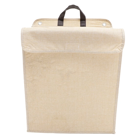 UPKOCH Laundry Basket Beige Cotton Linen 1Pcs 18.9X14.2X8.3In