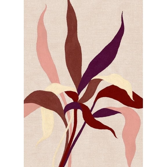 Linen Leaves Print Wall Art, Modern Wall Decor For Living Room Bedroom, 24x36 UNFRAMED