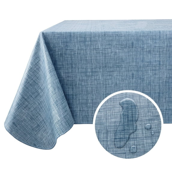 Linen - Like PVC Tablecloth - Waterproof, Oilproof, Heat - Resistant for Multiple Scenarios (Multiple Colors Available)