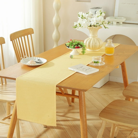 Linen-Like Table Runner Long Tablecloth Home Decor Banquet Table Flag Festival Decoration Living Room Accessories Party Setting