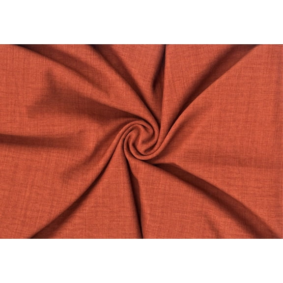 Linen-Look Cape Cod Polyester - Soft Woven Fabric for Sewing, Crafts (RUST, ByYard)