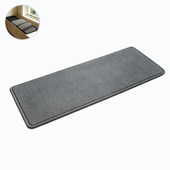 Linen Look Long Seat Pad - Woven Bench Cushion for Living Room Sofa, Window Sill, Hallway Stool, and Home Sitting Surfaces Protection