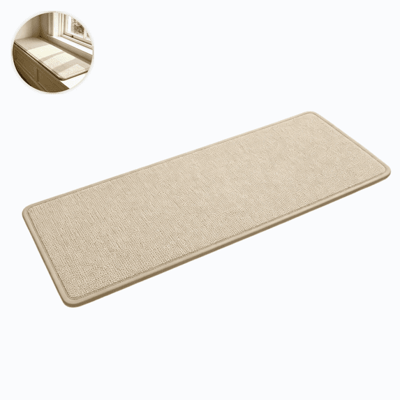 Linen Look Long Seat Pad - Woven Bench Cushion for Living Room Sofa, Window Sill, Hallway Stool, and Home Sitting Surfaces Protection