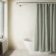 thumbnail image 1 of Linen-Look Shower Curtain by Comfort Canopy, 72" x 72", Sage, 1 of 7