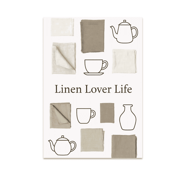 Linen Lover Life Minimalist Art - Home Decor Enthusiast - 13x19 Poster Print