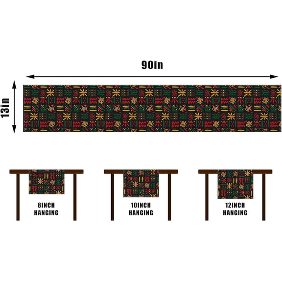 Linen Mardi Gras Table Runner New Orleans Brazi Carnival Tablecloth Fat Tuesday Mardi Gras Decorations and Supplies for Home Kitchen Table-13.8×90''''