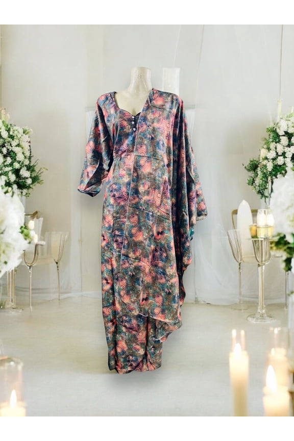 Traditional BD Linen Maxi with Matching Dupatta Cultural Wear for Women, 116