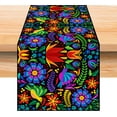 thumbnail image 1 of Linen Mexican Fiesta Table Runner 72 Inches Long Mexican Fiesta Themed Party Cinco De Mayo Home Kitchen Dining Room Table Decoration (Purple), 1 of 6