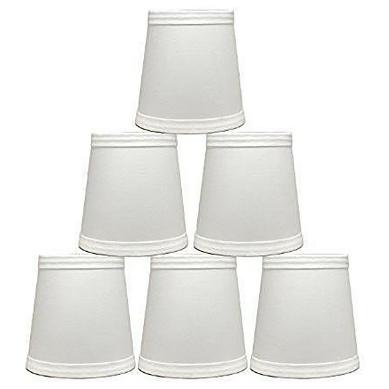 White chandelier hotsell lamp shades