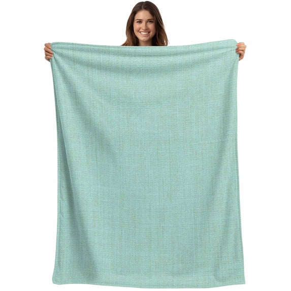 Linen Mint Green Blanket Soft Cozy Warm Throw Blanket for Couch, Plush Fuzzy Flannel Fleece Blankets for Sofa, Modern Minimalist Pure Solid Color Bed Blankets Lightweight Gifts for Women, 40"x50"