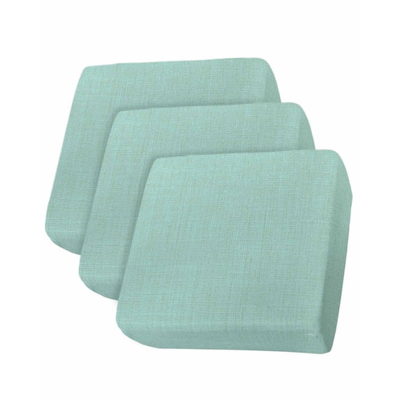 Linen Mint Green Couch Cushion Covers Stretch, Washable Sofa Seat Covers Individual Seat Cushion Sofa Slipcovers Modern Minimalist Pure Solid Color Couch Cover Furniture Protector S-3PCS