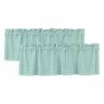 thumbnail image 1 of Linen Mint Green Curtain Valances for Windows, Kitchen Valance Window Treatments Panel 2 Pack, Modern Minimalist Pure Solid Color Rod Pocket Short Curtains for Bathroom Bedroom 60 x 18 Inch, 1 of 8