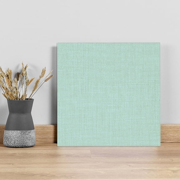 Linen Mint Green Wall Art Painting on Canvas, Modern Minimalist Pure Solid Color Canvas Art Home Prints Wall Art Framed Modern Artwork for Living Room Bedroom Wall Decor 8x8in