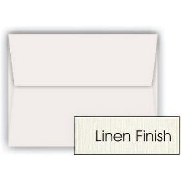 Linen NATURAL WHITE A6 Envelopes 32T - 50 PK -- Quality A6 (4-3/4-x-6-1/2) 4X6 DIY, Social and Invitation Envelopes