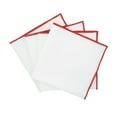 thumbnail image 1 of Linen Napkins With Red Stitch Edges, Set of 4, 1 of 6