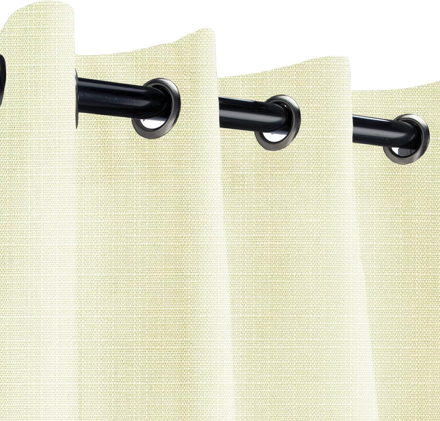 Linen Natural Outdoor Curtain with Grommets 50 in. x 120 in.