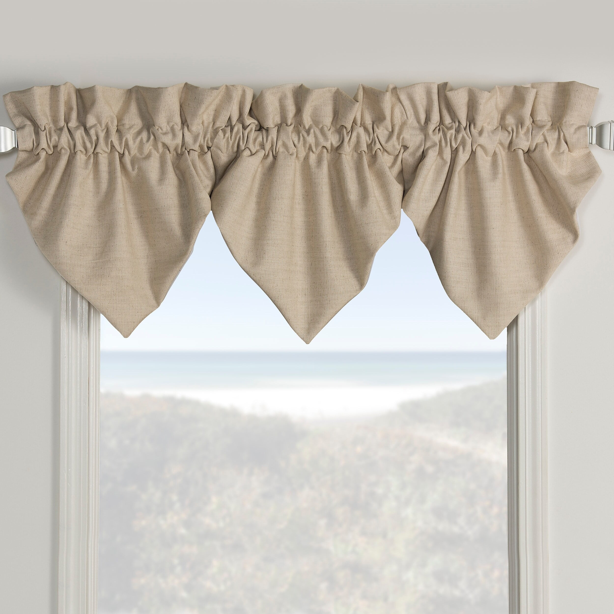 Natural Linen and Cotton 54-Inch Tailored Valance
