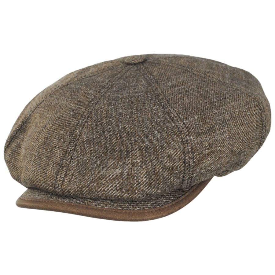 Linen Newsboy Cap XL Brown