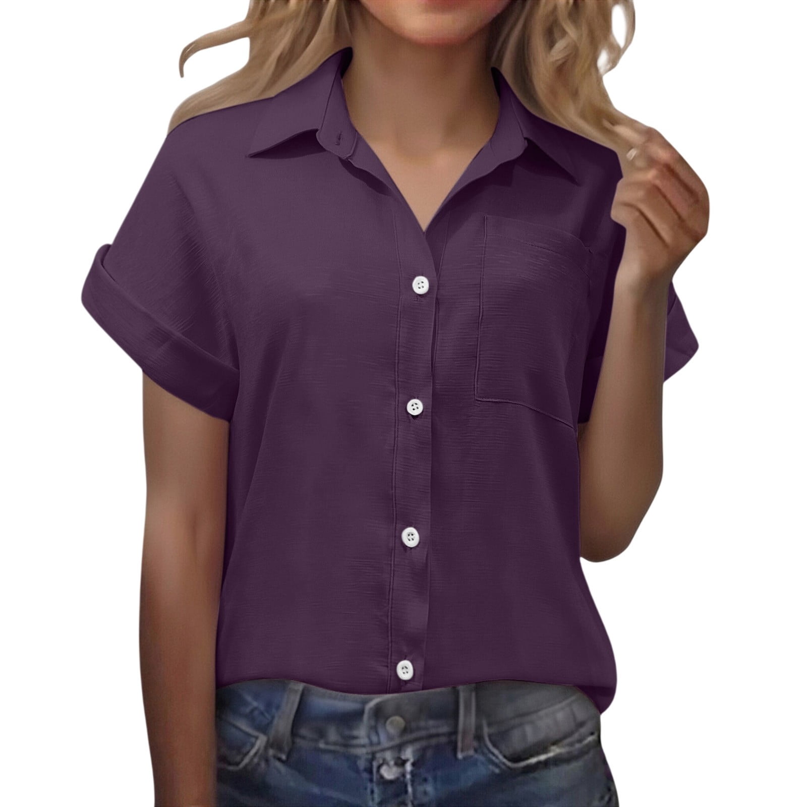 Linen Oversized Button Down Shirts for Women 2026 Trendy Y2K Clothes ...