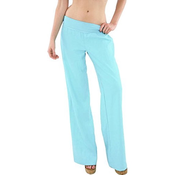 Linen Pants Foldover Waist