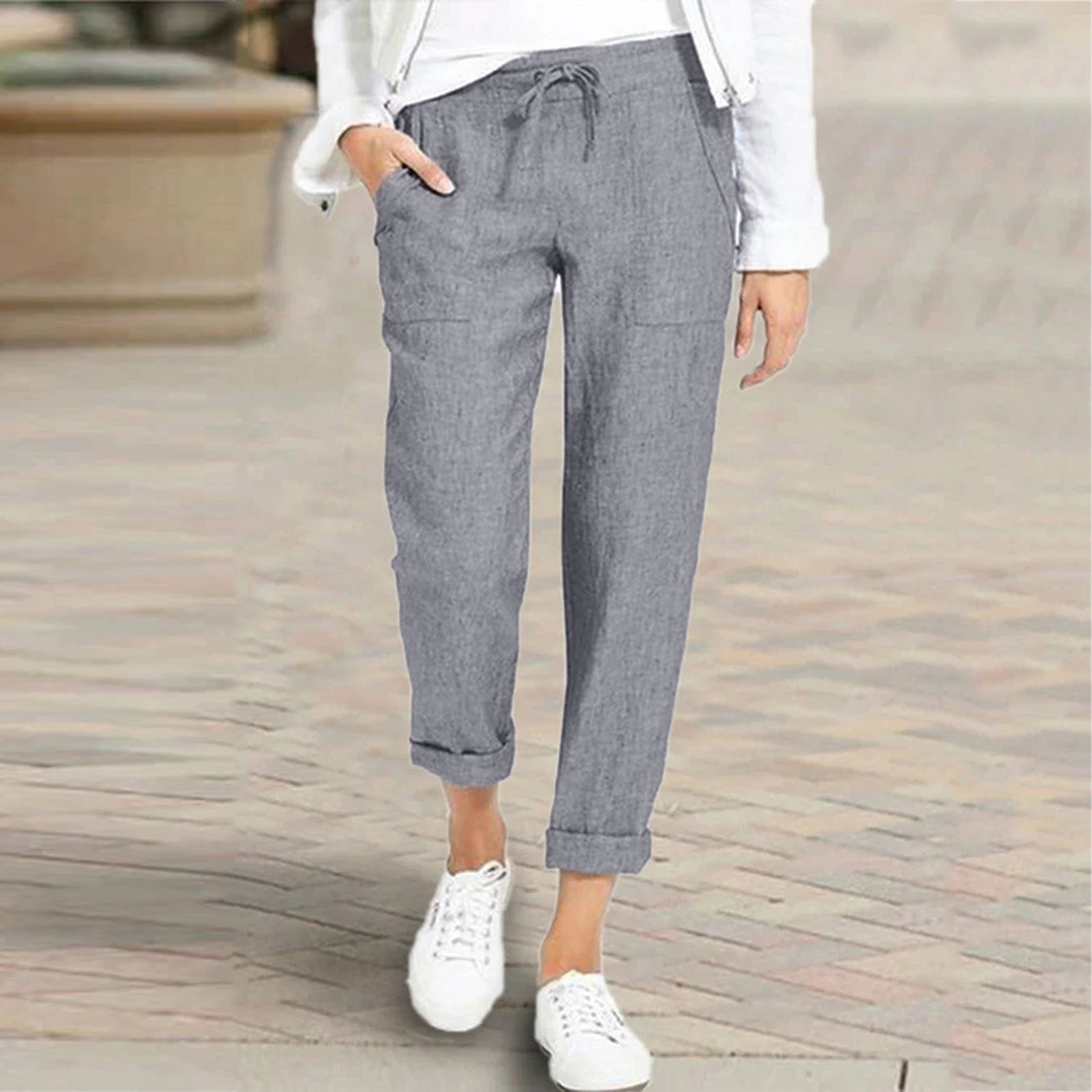 Women's Linen Trousers | White Linen Trousers | PrettyLittleThing