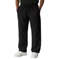 thumbnail image 1 of Linen Pants Men Straight Legs Elastic High Waist Pants Drawstring Casual Summer Beach Trousers with Pockets Black 2XL, 1 of 8